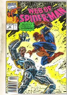 Web of Spider-man #80 comic book near mint 9.4