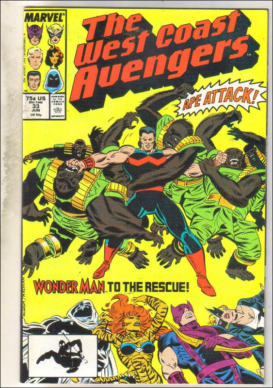 West Coast Avengers #33 comic book near mint 9.4