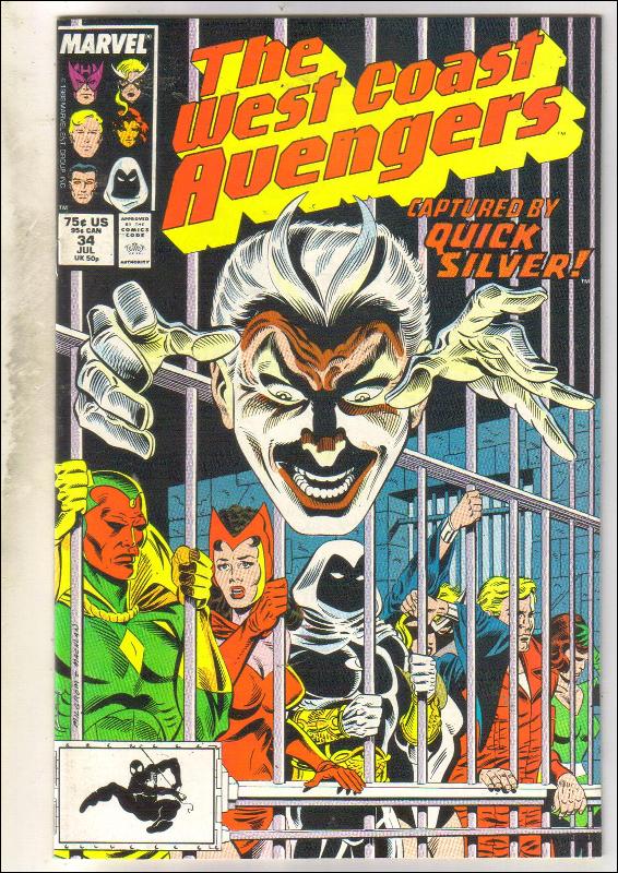 West Coast Avengers #34 comic book near mint 9.4
