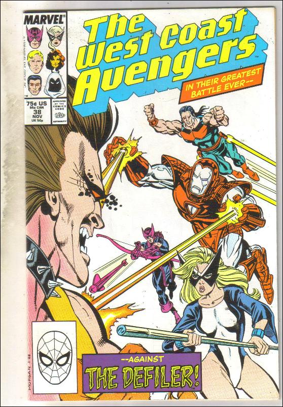 West Coast Avengers #38 comic book near mint 9.4