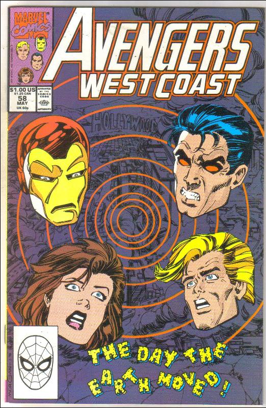 West Coast Avengers #58 comic book near mint 9.4