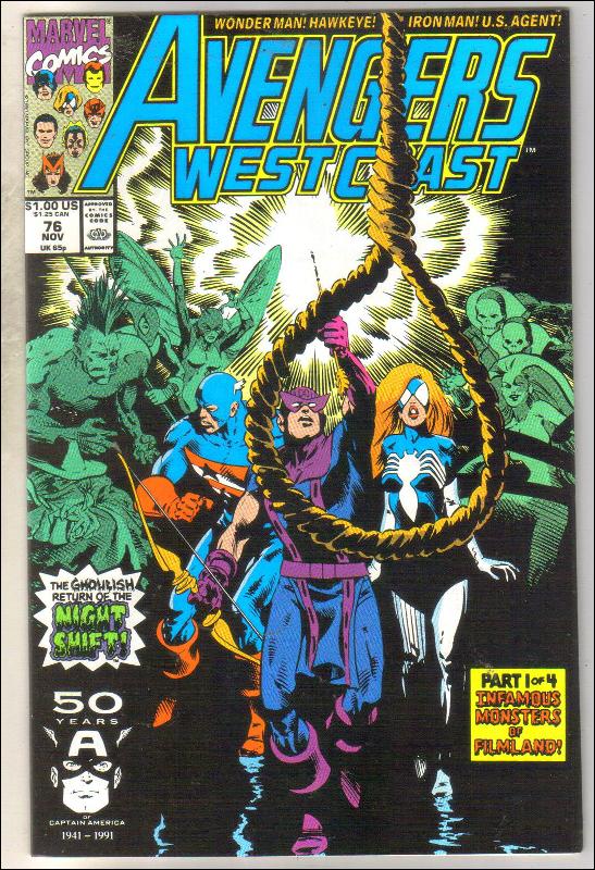 West Coast Avengers #76 comic book near mint 9.4