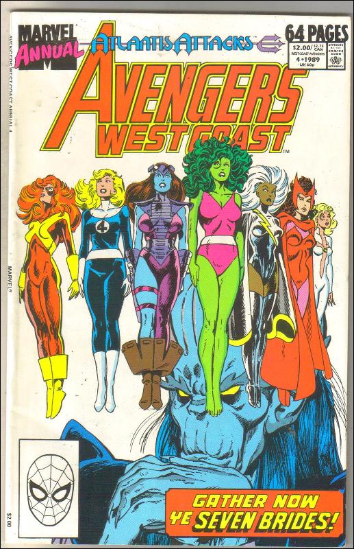 West Coast Avengers annual #4 comic book near mint 9.4