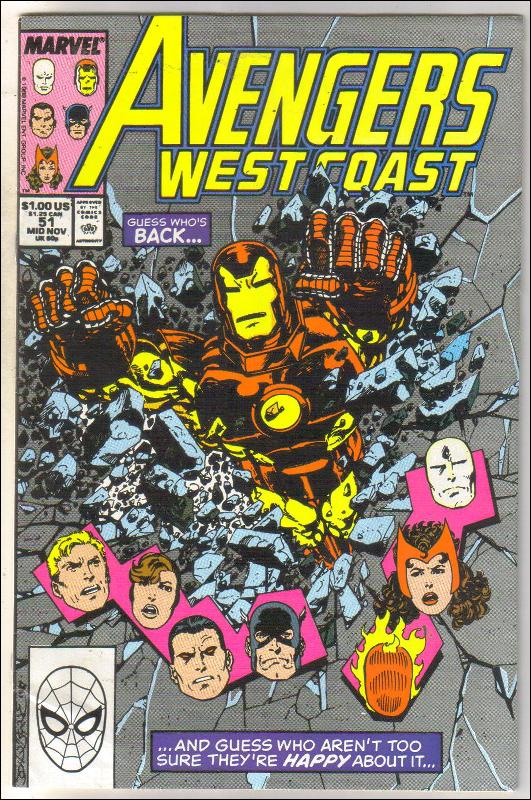 West Coast Avengers #51 comic book near mint 9.4