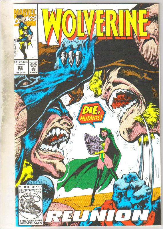 Wolverine #62 comic book near mint 9.4