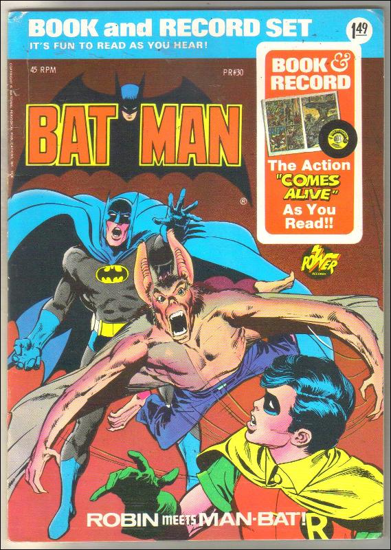 Power Records PR#30 Batman Book and Record Set complete with record