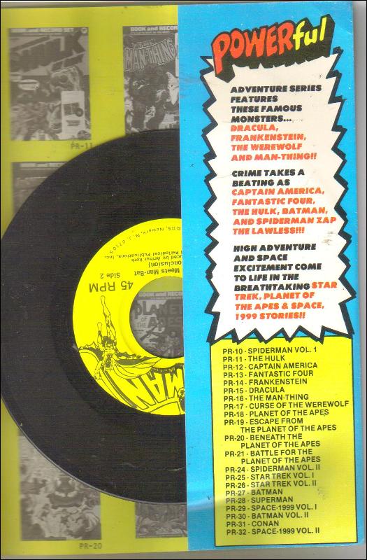 Power Records PR#30 Batman Book and Record Set complete with record