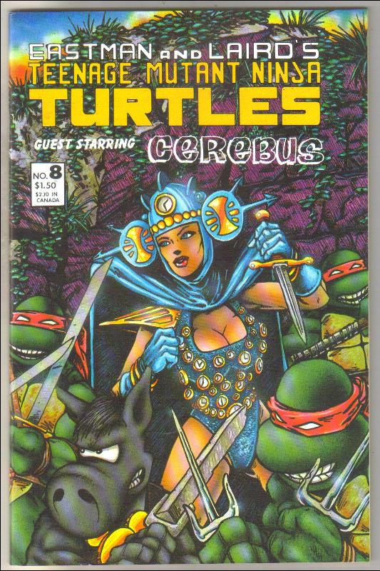 Teenage Mutant Ninja Turtles featuring Cerebus #8 comic book near mint 9.4