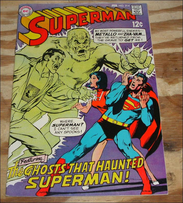 Superman #214 comic book very fine/near mint 9.0