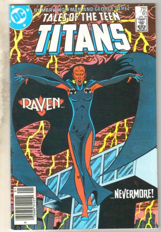 Tales of the Teen Titans #61 comic book very fine 8.0