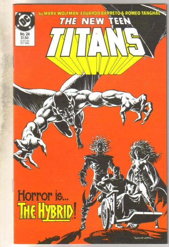 New Titans #24 comic book near mint 9.4