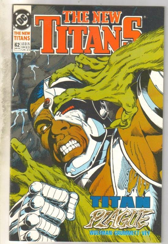 The New Titans #62 comic book near mint 9.4