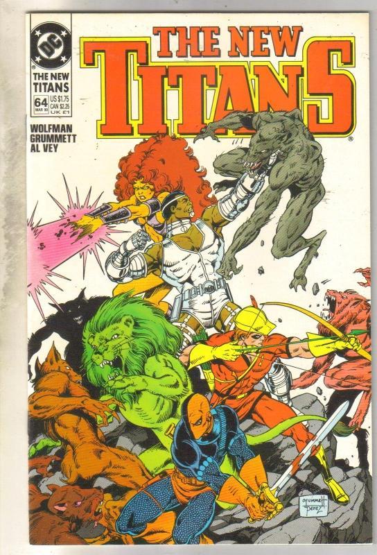 The New Titans #64 comic book near mint 9.4