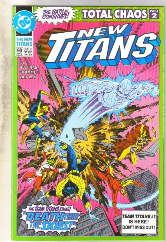 The New Titans #90 comic book near mint 9.4