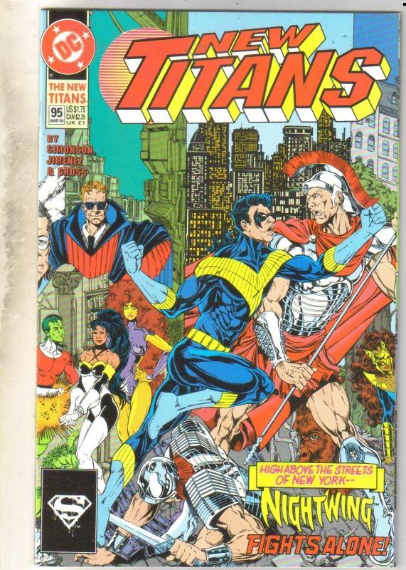 The New Titans #95 comic book near mint 9.4