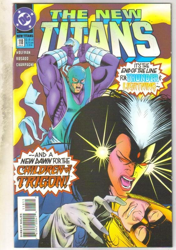 The New Titans #118 comic book near mint 9.4