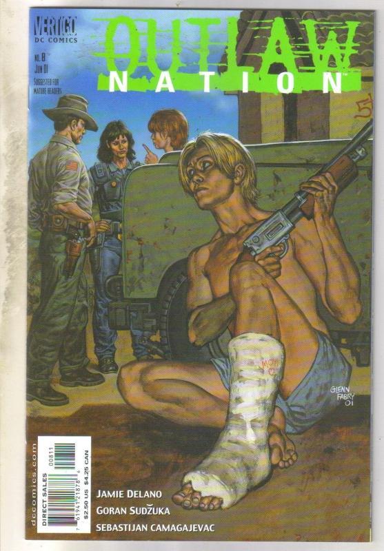 Outlaw Nation #8 Vertigo comic book near mint 9.4