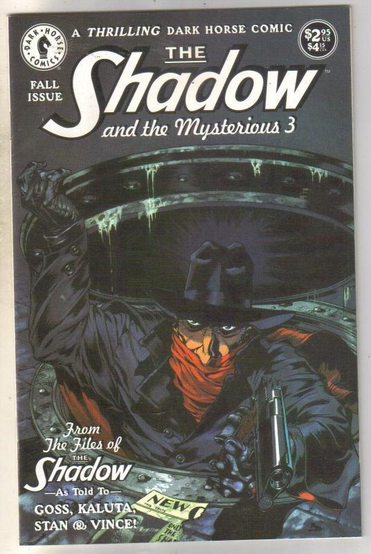 The Shadow and the Mysterious three Fall issue comic book near mint 9.4