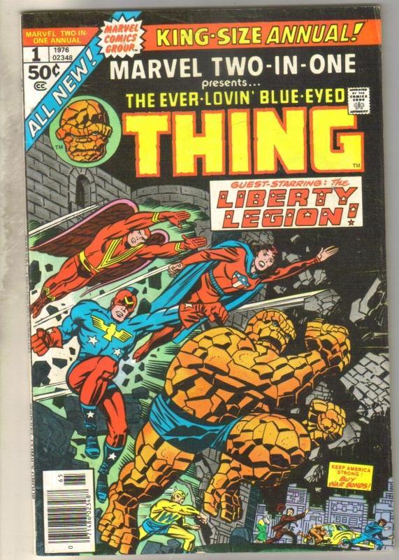 Marvel Two-In-One Annual #1 comic book very good/fine 5.0