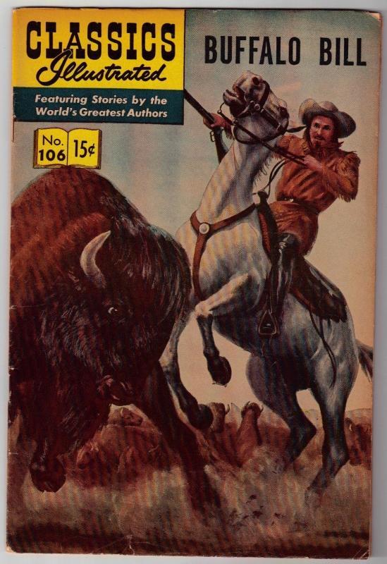 Classics Illustrated #106 Buffalo Bill comic book very good/fine 5.0 HRN #166