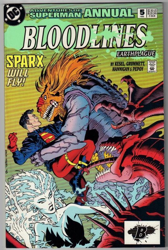 Adventures of Superman annual #5 comic book near mint 9.4