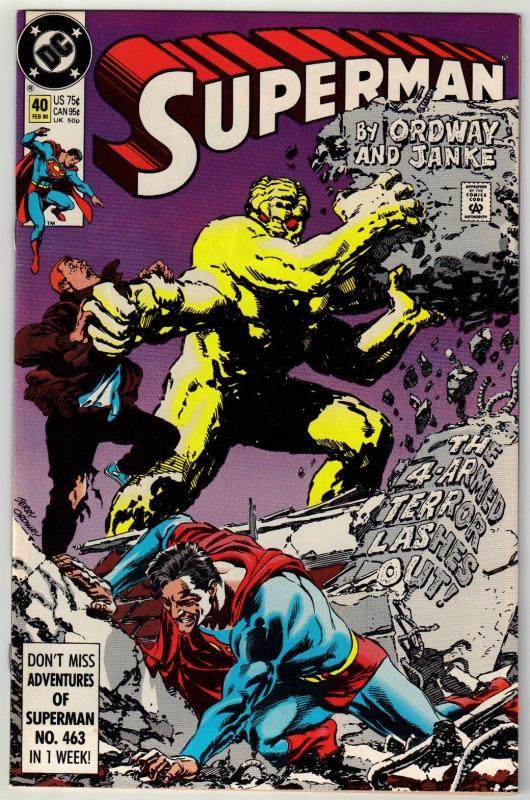 Superman #40 comic book near mint 9.4