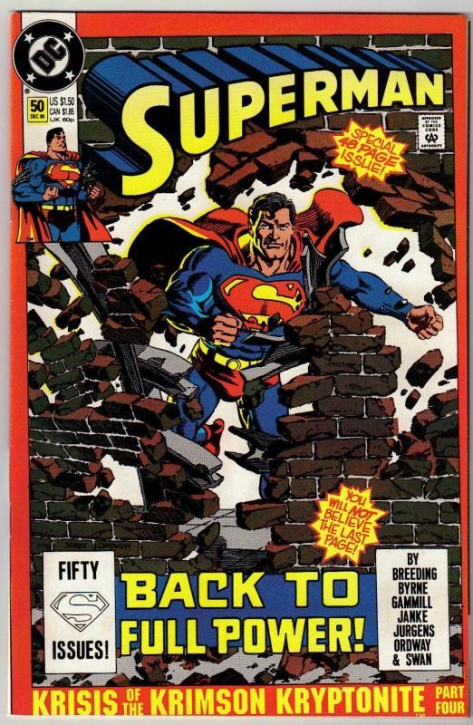 Superman #50 comic book near mint 9.4