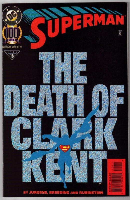 Superman #100 (Death of Clark Kent) comic book mint 9.8