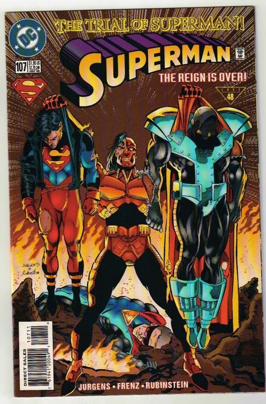 Superman #107 comic book near mint 9.4
