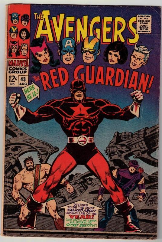 Avengers #43 featuring Red Guardian comic book ver good 4.0