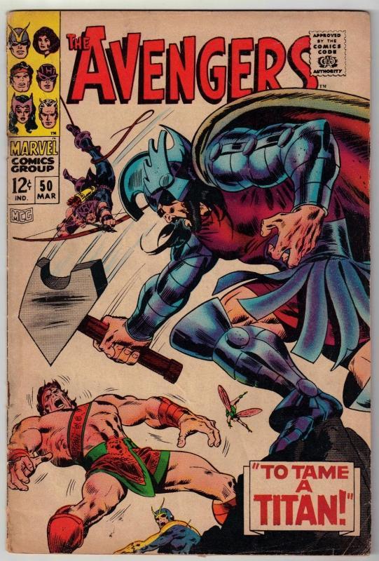 Avengers #50 comic book very good 4.0