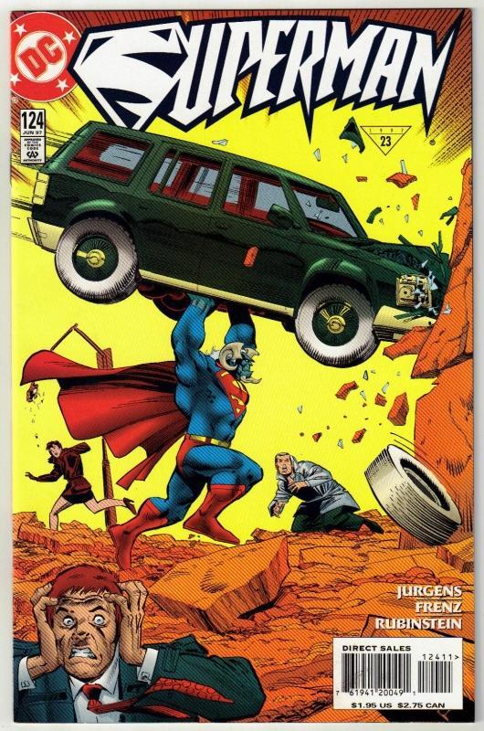 Superman #124 comic book near mint 9.4
