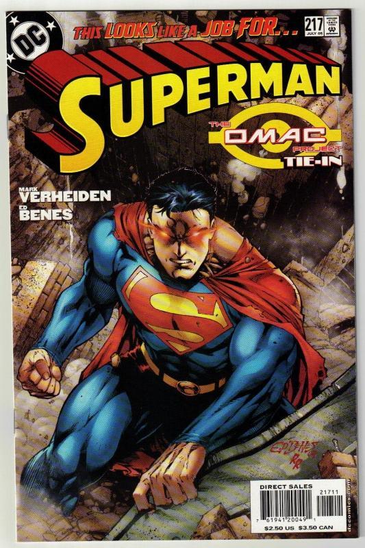 Superman #217 comic book near mint 9.4