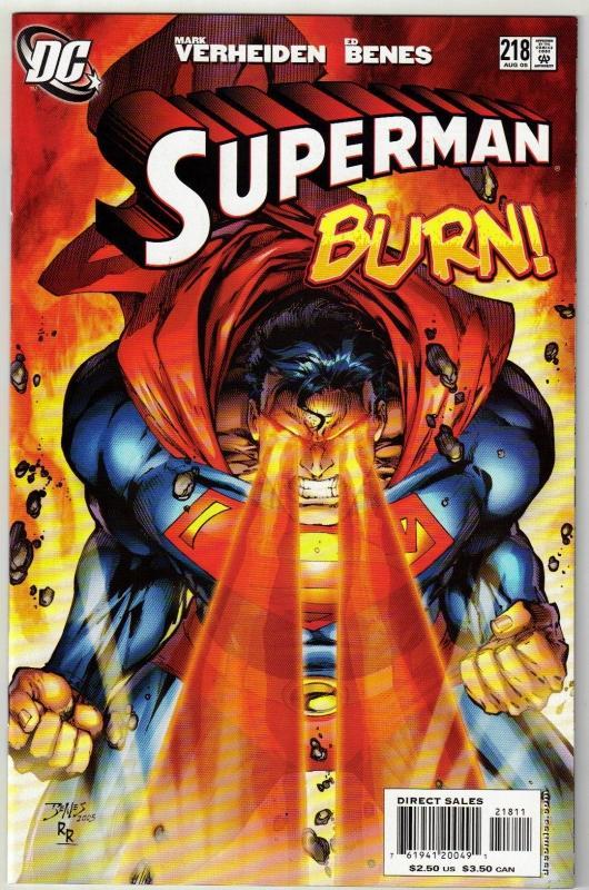 Superman #218 comic book near mint 9.4