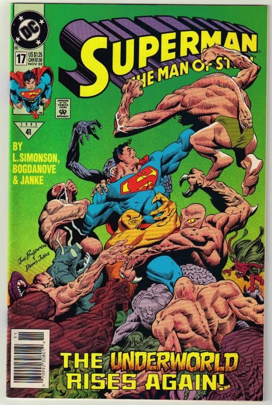 Superman The Man of Steel #17 comic book near mint 9.4