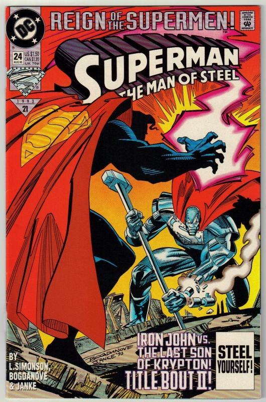 Superman The Man of Steel #24 comic book near mint 9.4