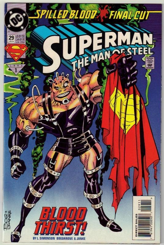 Superman The Man of Steel #29 comic book mint 9.8