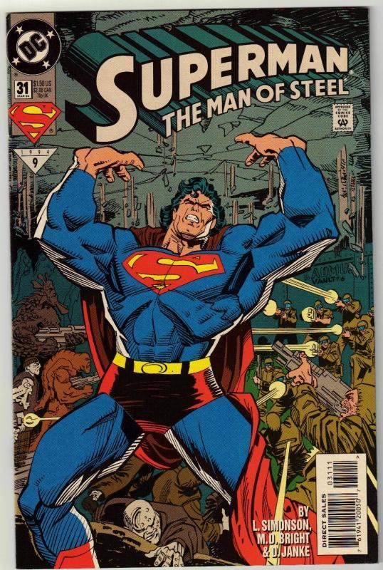 Superman The Man of Steel #31 comic book mint 9.8