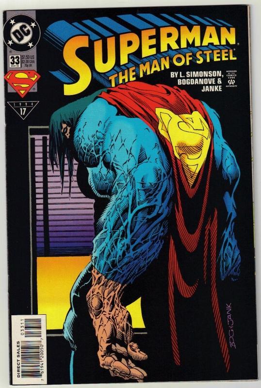 Superman The Man of Steel #33 comic book mint 9.8