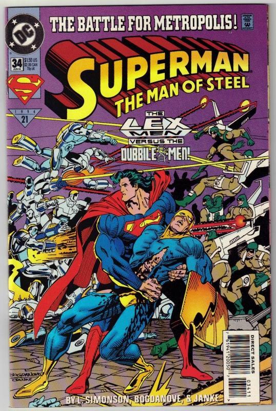 Superman The Man of Steel #34 comic book mint 9.8