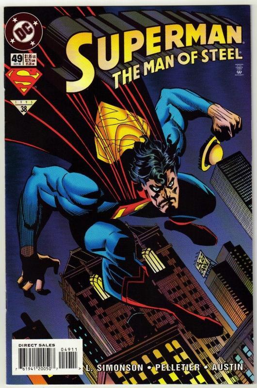 Superman The Man of Steel #49 comic book near mint 9.4