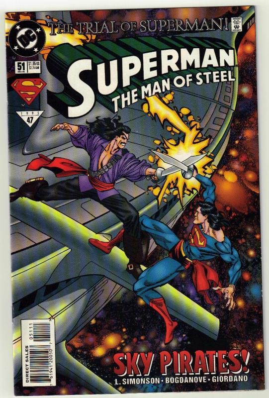Superman The Man of Steel #51 comic book near mint 9.4