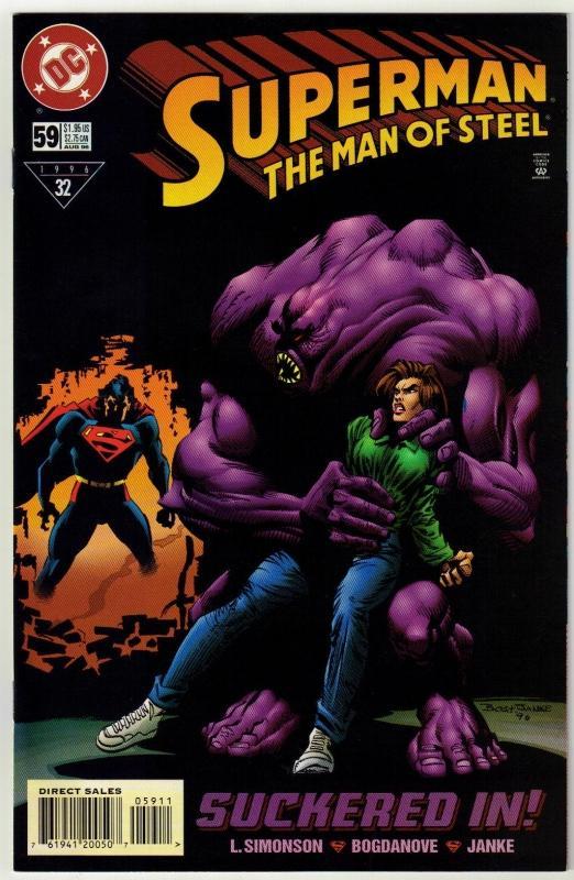 Superman The Man of Steel #59 comic book near mint 9.4
