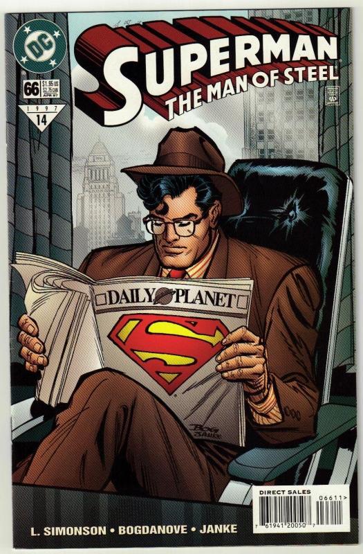 Superman The Man of Steel #66 comic book near mint 9.4
