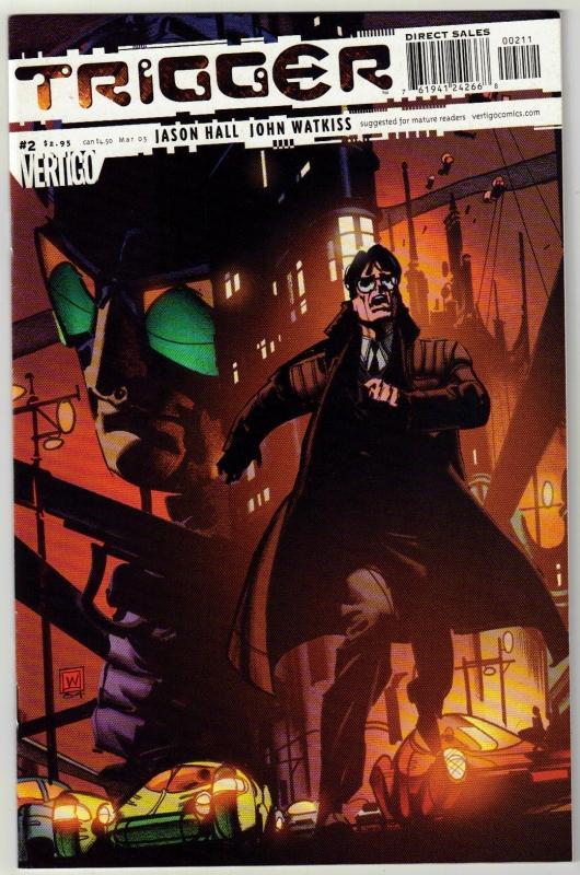 Trigger #2 Vertigo comic book near mint 9.4