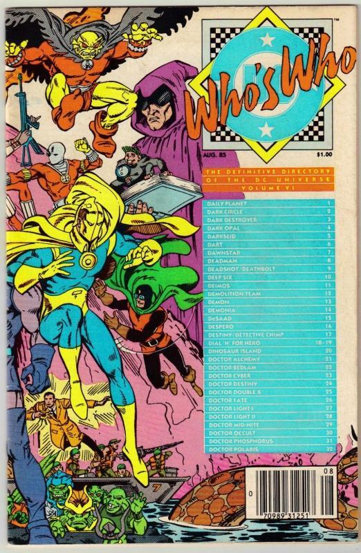 Who's Who #6 comic book very fine 8.0