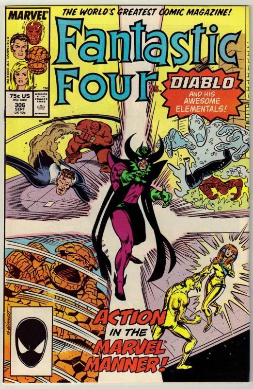 Fantastic Four #306 comic book near mint 9.4