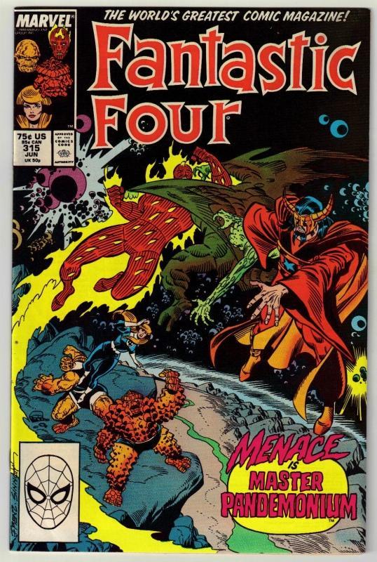Fantastic Four #315 comic book near mint 9.4