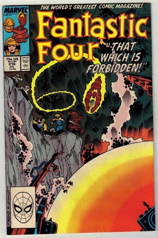 Fantastic Four #316 comic book near mint 9.4