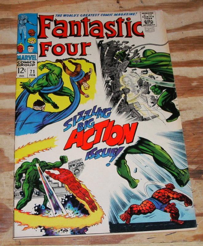 Fantastic Four #71 comic book with letter page clipped